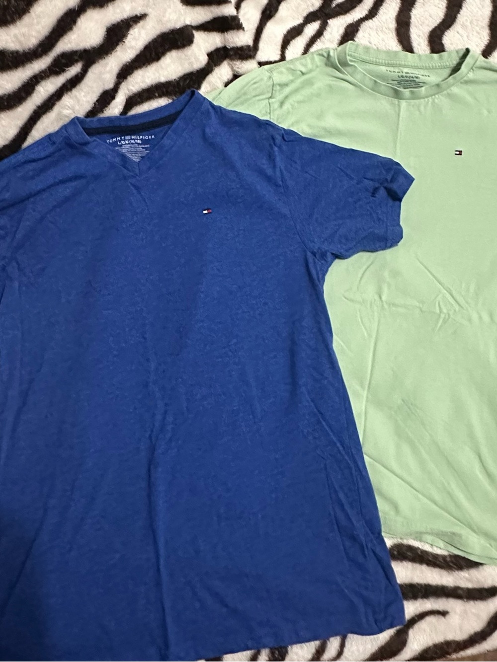 Tommy Hilfiger Royal Blue & Mint Green Crewneck T-Shirt Duo